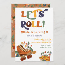 Roller Skating Retro Hippie Birthday