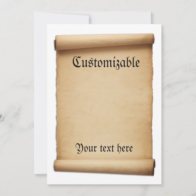 Convites Rolo da proclamação do pergaminho (Frente)