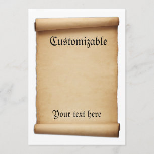 Convites Rolo da proclamação do pergaminho