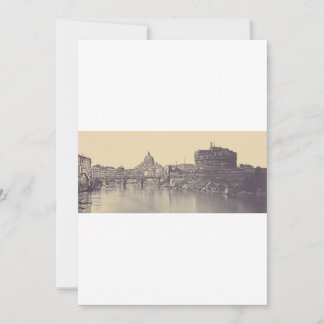 Convites Roma Antiga Castelo Tibre e Vaticano Arte Fina