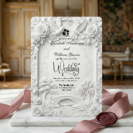 Convites Romance de Casamento no Jardim Barroco