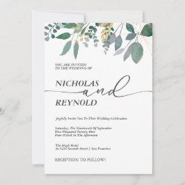 Convites Romance Encantado Eucalyptus Deixa Casamento
