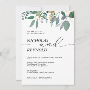 Convites Romance Encantado Eucalyptus Deixa Casamento