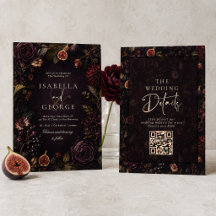 Romance Enraizado Mal-humorado Burgundy Floral Cas