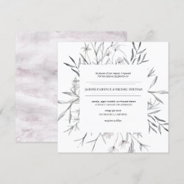 Convites romance francês rustic chetage botanics Casamento 