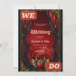 Convites Romance Gótico, o coração da paixão.