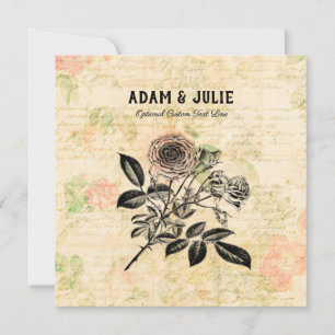 Convites Romance Love Weding Anniversário ou Dia de os namo