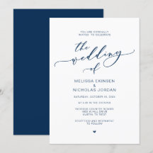 Romance Moderno, Azul Marinho, Casamento Calliográ