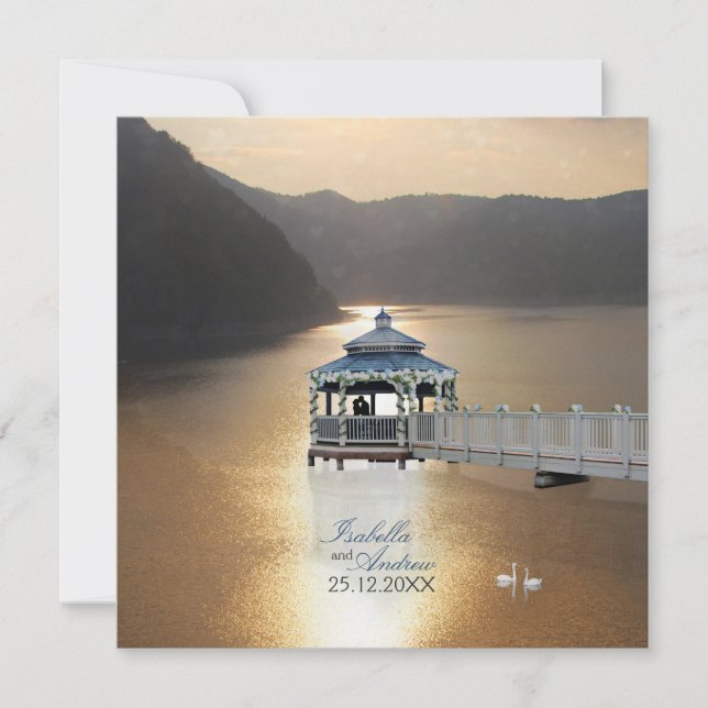 Convites Romance no Lago (Frente)