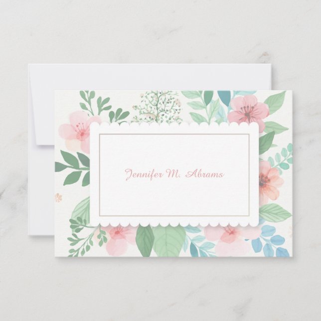 Convites Romance Notecard do primavera (Frente)