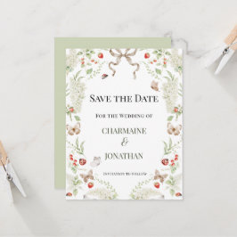 Convites Romantic Botanical Garden Save the Date |