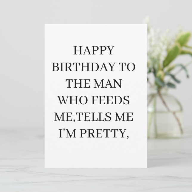 Convites Romantic Boyfriend Birthday Card – Happy Birthday (Em pé/Frente)