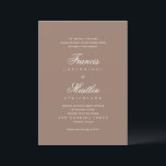 Convites Romantic Brown Elegant Wedding<br><div class="desc">This design is part of a romantic and elegant wedding invitation suite.</div>