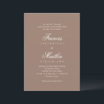 Convites Romantic Brown Elegant Wedding<br><div class="desc">This design is part of a romantic and elegant wedding invitation suite.</div>