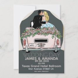 Convites Romantic Classic Couple Wedding  Invitation