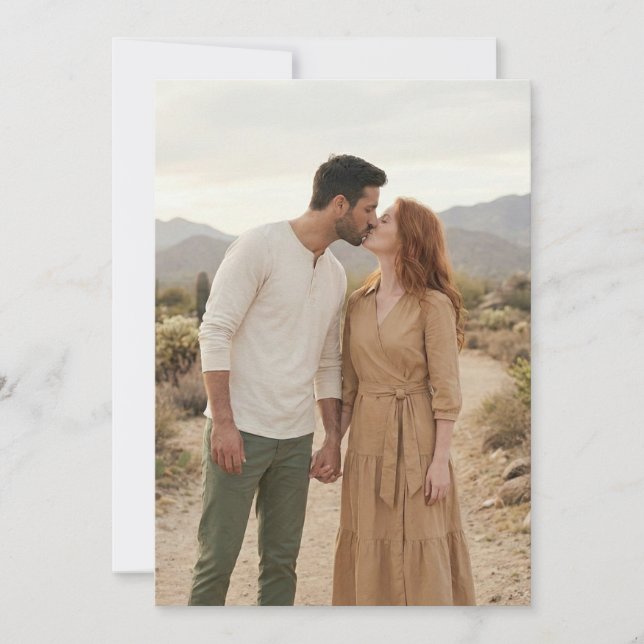 Convites Romantic Earthy Natural Photo (Frente)