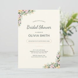 Convites Romantic Floral Bridal Shower Invitation