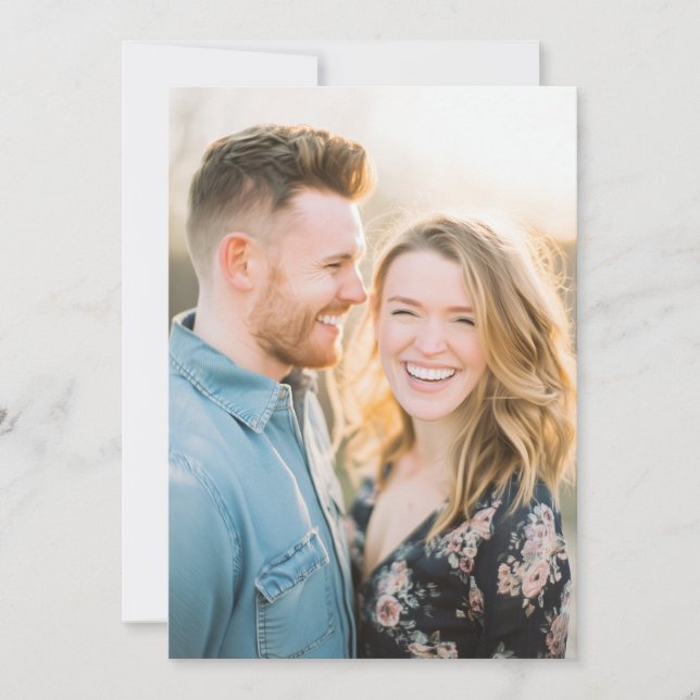 Convites Romantic Navy Floral Photo (Frente)