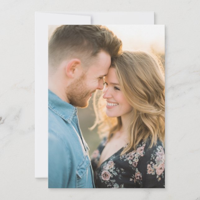 Convites Romantic Navy Floral Photo (Frente)