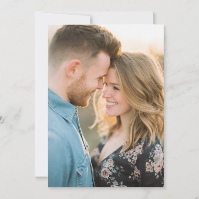 Convites Romantic Navy Floral Photo (Frente)