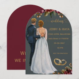 Convites Romantic On Budget Elegant Wedding Invitation