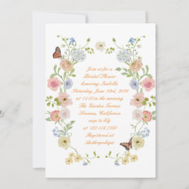 Convites Romantic Pastel Floral Bridal Shower Invitation