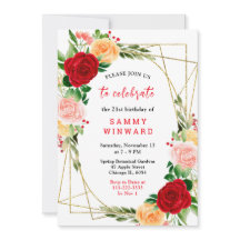 Romantic Red and Orange Roses