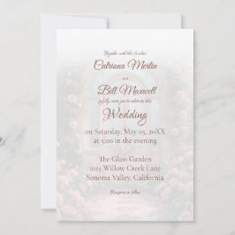 Convites Romantic Rose Arch Pink Door Wedding Invitation