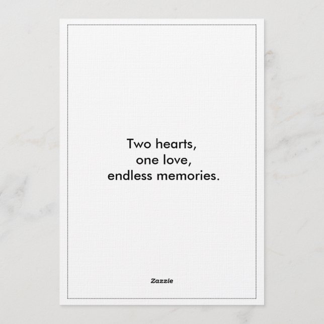 Convites Romantic Script Wedding Invitation – Customizable  (Verso)