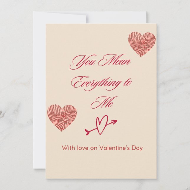 Convites Romantic Valentine’s Day Card (Frente)
