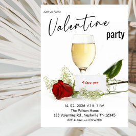 Convites Romantic Valentine’s Day Party