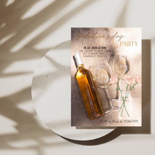 Convites Romantic Valentine’s Day Party (Criador carregado)