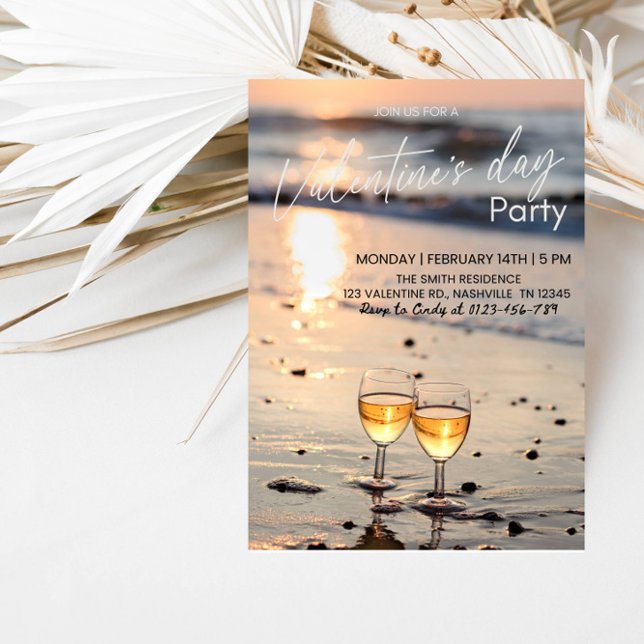 Convites Romantic Valentine’s Day Party - Heart & Love (Criador carregado)