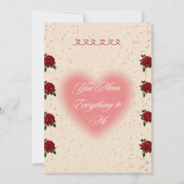 Convites Romantic Valentine’s Day Rose Card