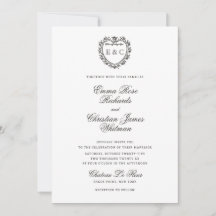 Romantic Vintage Monogram Crest Wedding