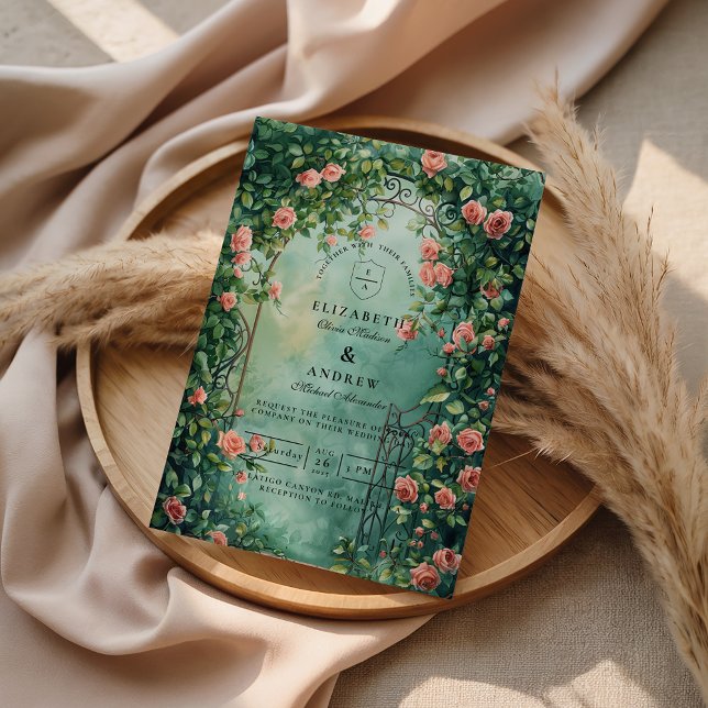 Convites Romantic Vintage Rose Gate (Criador carregado)