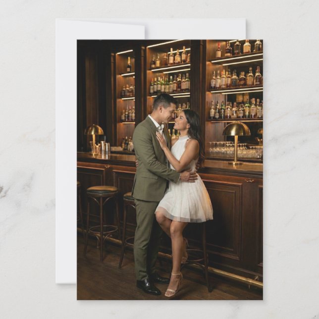 Convites Romantic Warm Brown Photo (Frente)