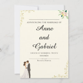 Convites Romantic Wedding Invitation