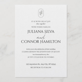 Convites Romantic Wedding Invitation | Chic & Modern 