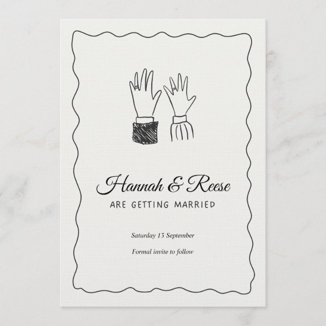 Convites Romantic Wedding Invitation – Customizable (Frente)