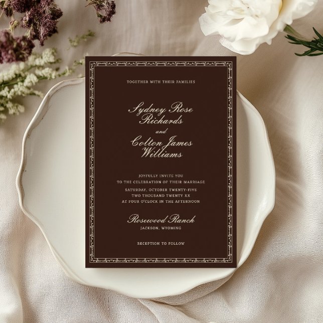 Convites Romantic Western Ranch Wedding Invitation (Criador carregado)