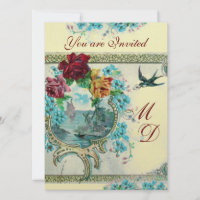 ROMANTİCA 3 MONOGRAMA ELEGANTE DOURADA DE CASAMENT