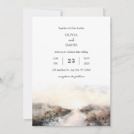 Convites Romântica Seaside Sandy Path Sunset Beach Weding