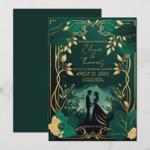 Romântico Dourado e Emerald Green