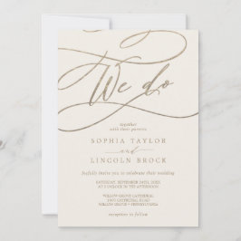 Convites Romântico Dourado | Farinha De Marfim Fazemos Casa