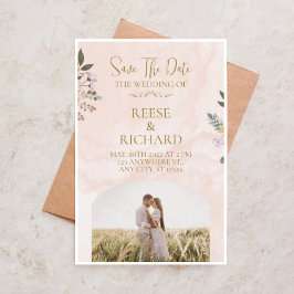 Convites "Romântico Floral Pastel Salve a Data Casamento 