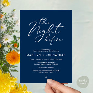 Convites Romântico Jantar de Ensaios de Casamento Na Noite 