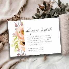 CONVITES ROMÂNTICO, PURPER, INFORMAÇÃO FLORAL AZUL