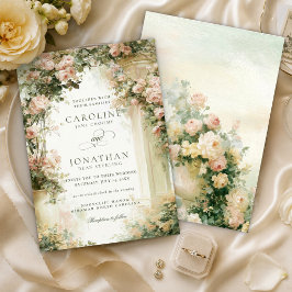 Convites Romântico Solar Floral em Aquarela Inspirado no Es
