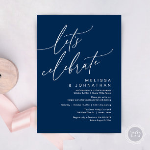 Convites Romântico Vamos Celebrar Casamento Fuga de Casal F